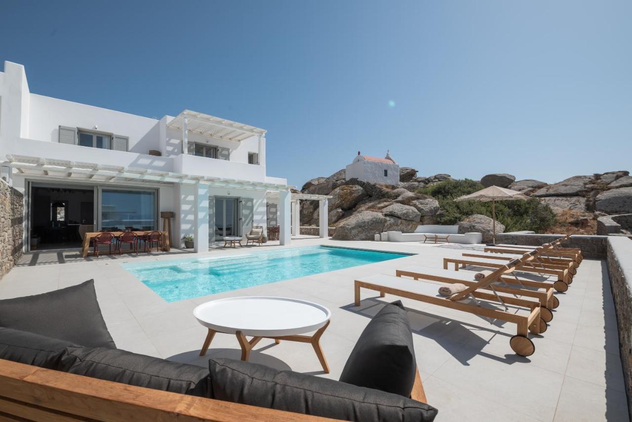 Villa Petra Mare Above Mykonos Town Private Pool Exterior photo