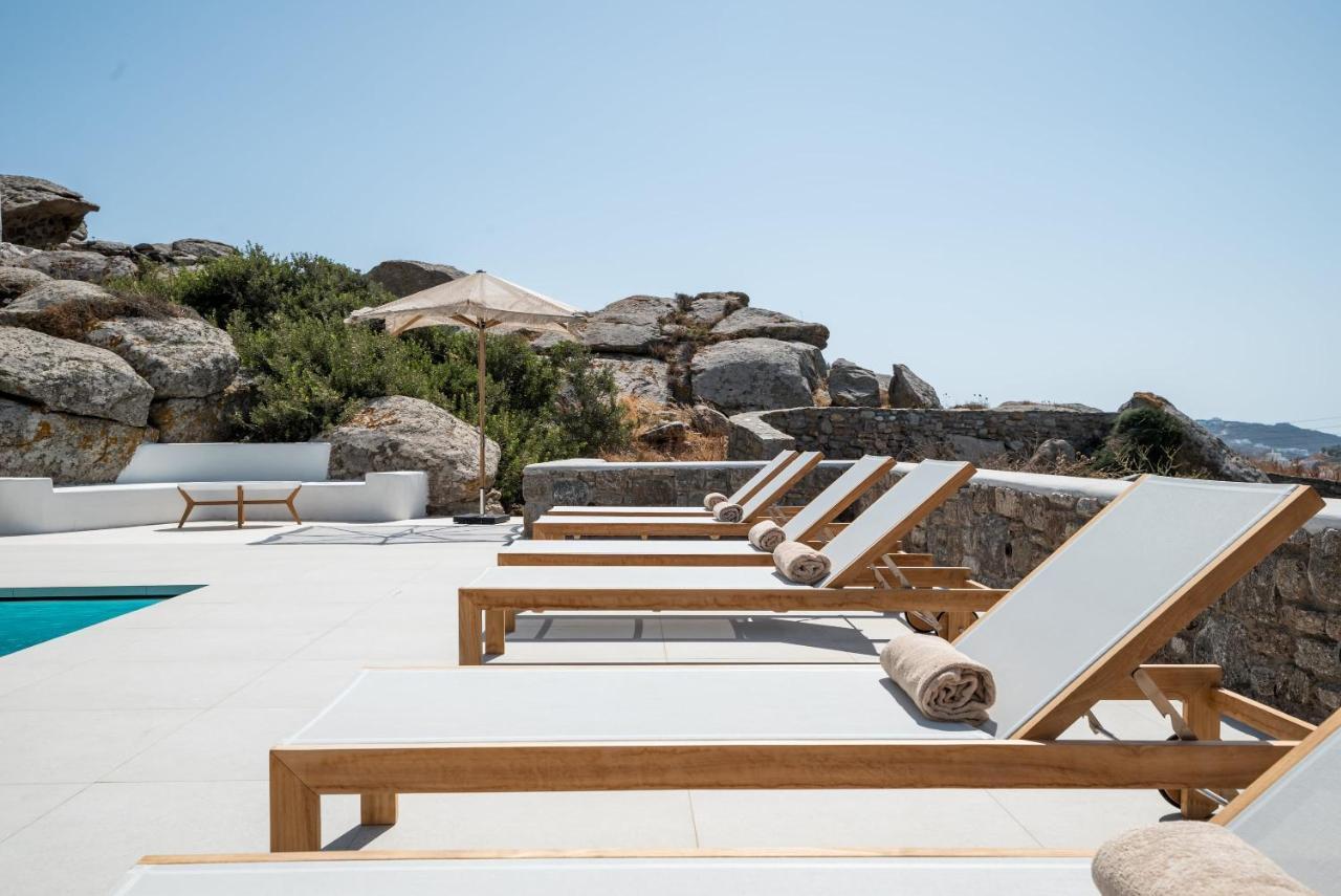 Villa Petra Mare Above Mykonos Town Private Pool Exterior photo