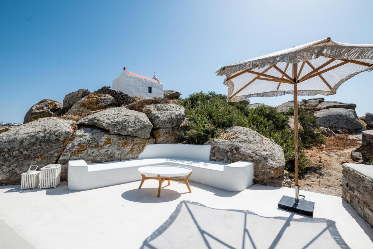 Villa Petra Mare Above Mykonos Town Private Pool Exterior photo