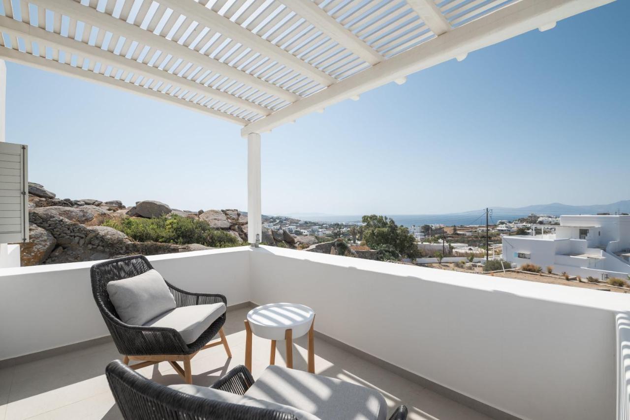 Villa Petra Mare Above Mykonos Town Private Pool Exterior photo