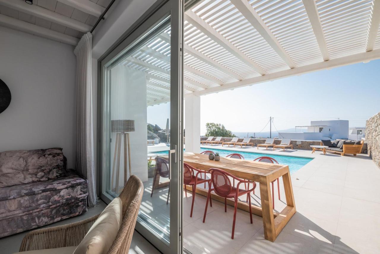 Villa Petra Mare Above Mykonos Town Private Pool Exterior photo